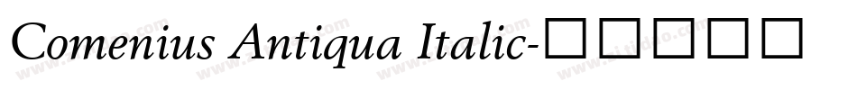 Comenius Antiqua Italic字体转换